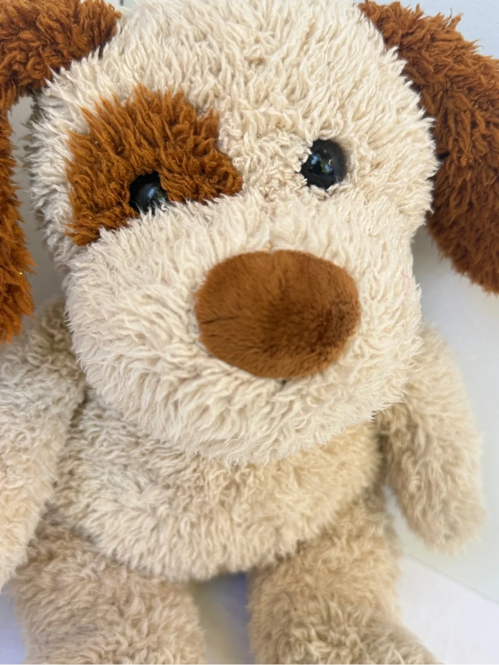 Soft Cuddly plush dog Tan Brown Patches  10” Floppy Stuffed Animal Toy, 2013